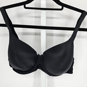 M&S Womens Sz 36C Classic T Shirt Bra Solid Black